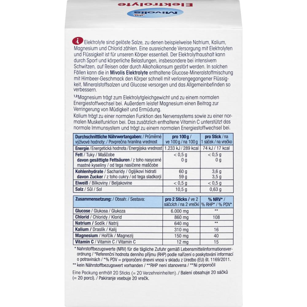 DM DM Mivolis Electrolyte Stick 20pcs 120g