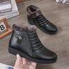 Зимние бархатные туфли хлопковые туфли теплые средние бабушкины короткие ботинки утолщенные на плоской подошве снегоступы