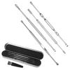 Ear Pick Carefully Selected Stainless Steel Ear Various Tip Shapes Ear Special Case Included [4 Pieces] Pick, (spiral, Spoon, Spring), Washable,