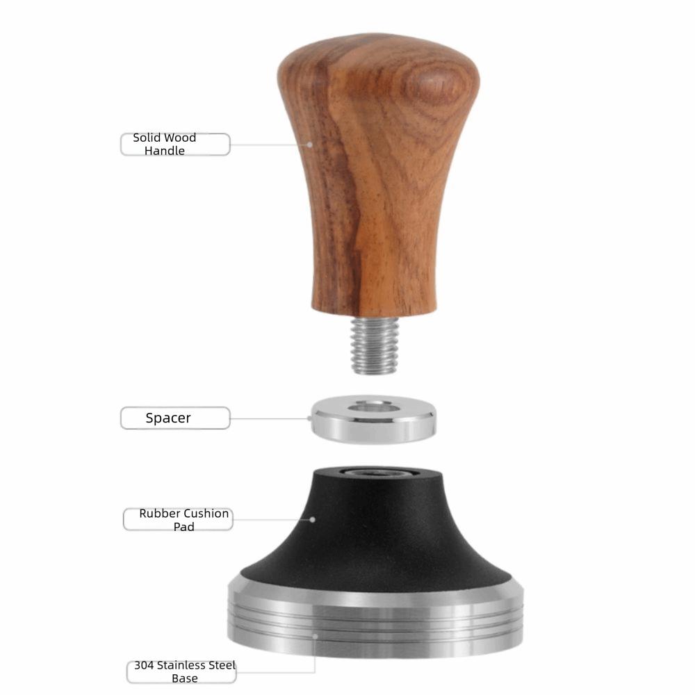 Walnut Handle Coffee Powder Pressing Hammer Coffee Powder Distributor Leveler Tool Cafe