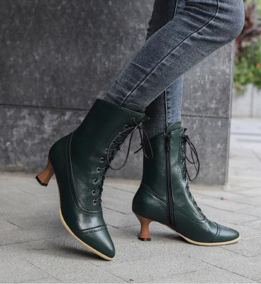 Большие повседневные удобные женские ботинки осенне-зимние с имитацией дерева и перекрестными молниями по бокам