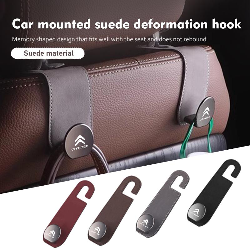 Suede Car Seat Back Hook Hanger Bag Hook Storage For Citroen C4 C3 C5 C1 C2 C6 C4L DS3 DS4 Berlingo Picasso Jumper