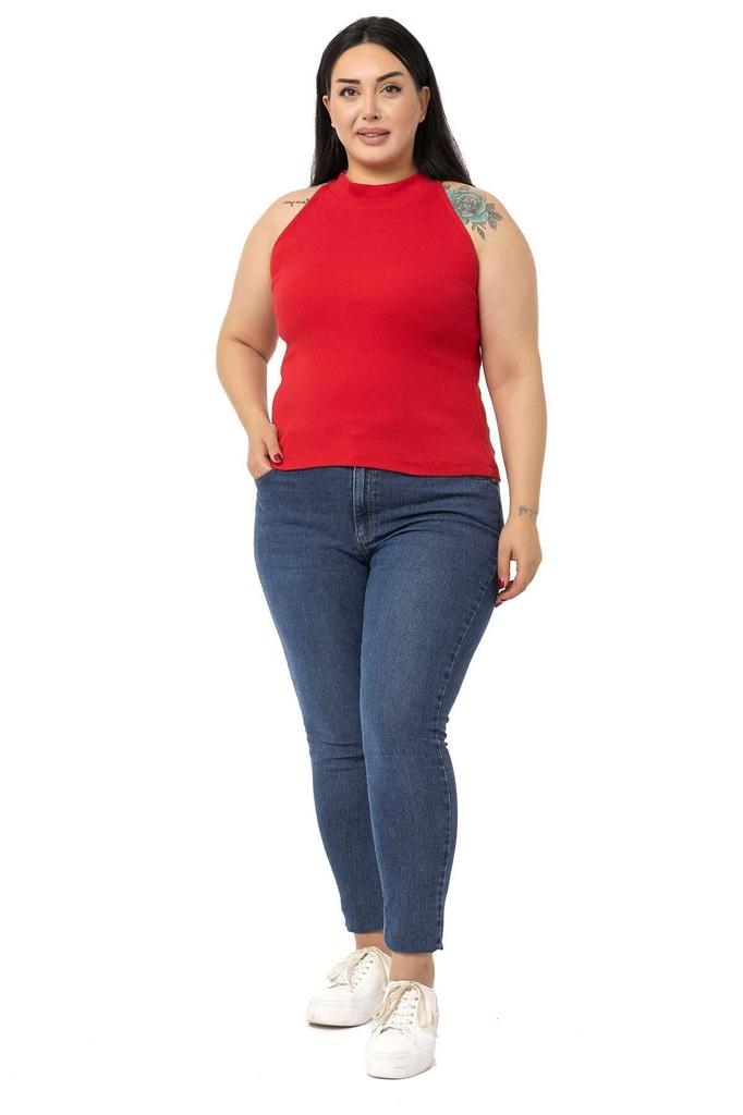 Женский стиль, большой размер, боди, большие размеры, воротник с лямкой на шее, полуводолазка, ребристая камзол, зеленое боди