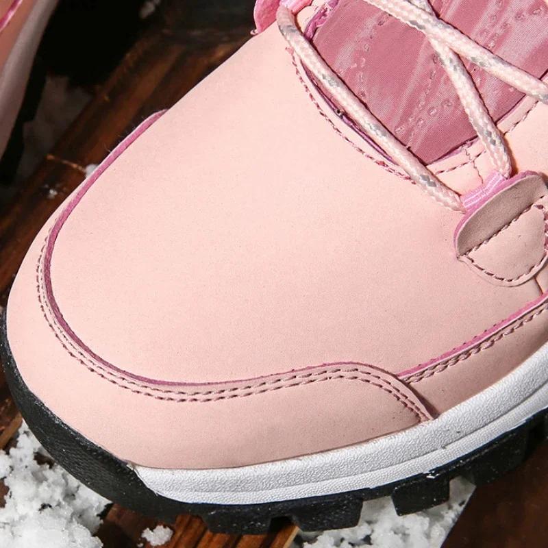 Зимние Новые Женские Ботинки Плюшевые Теплые Женские Снежные Ботинки Уличные Нескользящие Кроссовки Высокого Качества Водонепроницаемые Женские Ботинки Botas Mujer