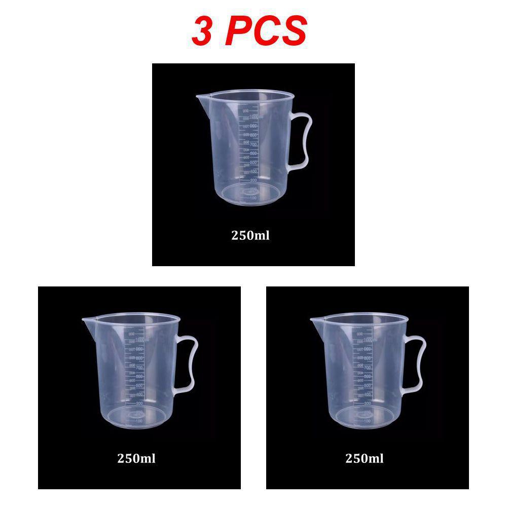 Clear Plastic Graduated Measuring Cupws Househould Portable Baking Beaker Liquid Measure Jug Transparent Cup Container