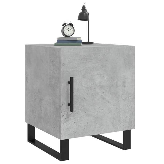 Maison Exclusive - Tables de chevet 2 pcs gris béton 40x40x50 cm bois d’ingénierie
