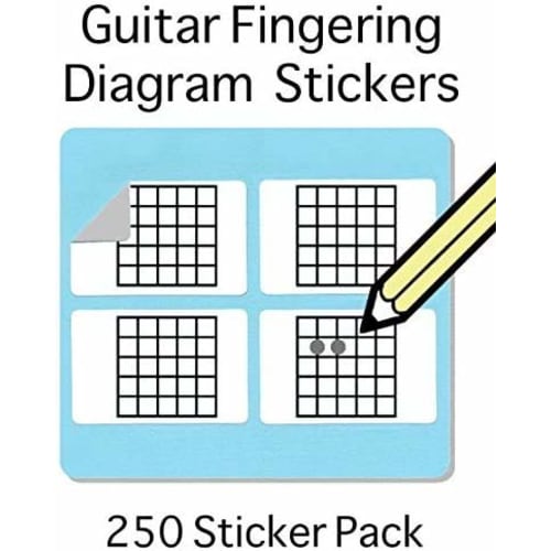 Guitar Fingering Stickers 250 Sticker Set