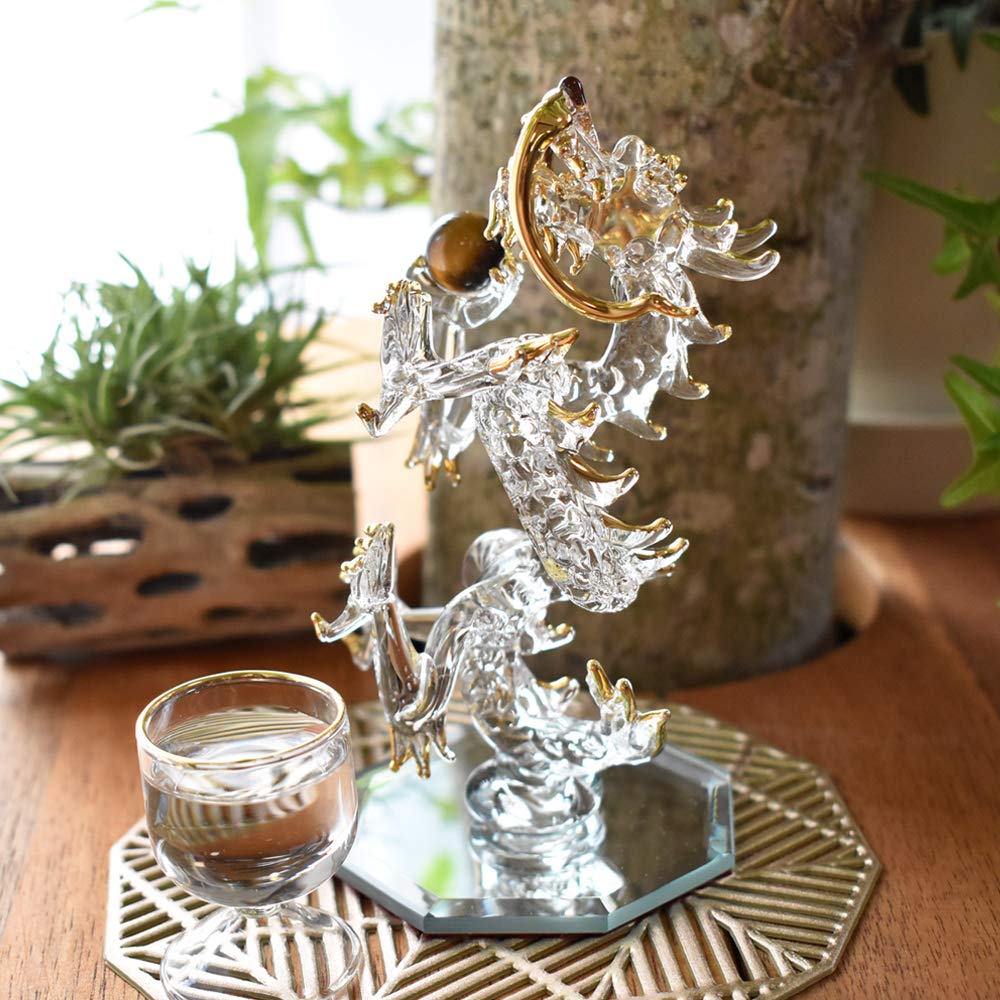 Fokart Dragon Clear Общая длина 11 см Милая стеклянная ручная работа Деньги Фортуна Sho Dragon S CNSWK470