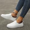 Foreign Trade Large Size Casual Women's Slip-on Flat Canvas Shoes Light Breathable Sports Shallow Mouth Casual Single Shoes