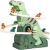 Dinosaur Climbing Slide Toy, Stair Climbing Dinosaur/Ducks, Small Dinosaur Climb Stairs Toy Roller Coaster Toy with Light and Music Toy-Good