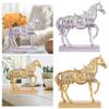 Modern Horse Ornaments Resin Miniatures Figurine Desktop Ornament Horse Statue  New Year