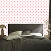 Hearts Wallpaper White and Coral 50x1000