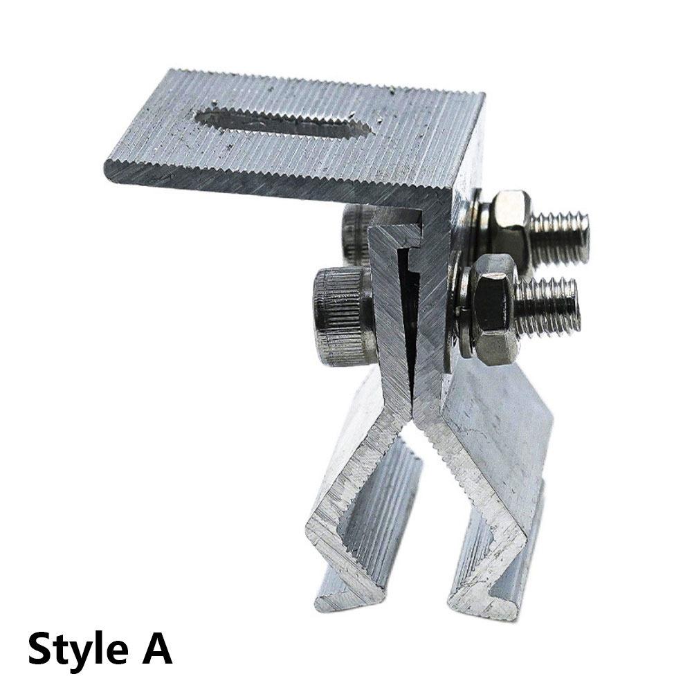 1Pcs Anodized Standing Seam Clamp Silver Photovoltaic Fixing Clip for Off Grid Solar Power System