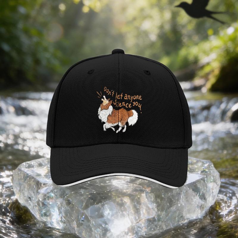 Howling Wolf Illustration Sandwich Cap Unisex Easy Lightweight Adjustable Outdoor Sun Hat Ideal Gift for Travel Parties And