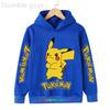 Autumn Warm Pikachu Casual Sportswear Hoodie with Anime Print for Kids Boys and Girls