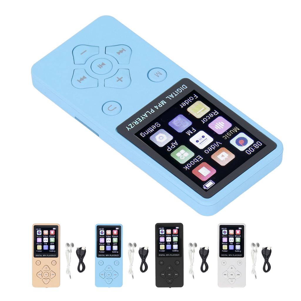 Mp3 Mp4 Player Super Slim 1.8 Inch Color Screen Bluetooth 5.0 Built In 64GB HiFi Portable Digital Mu