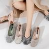 Flat-bottomed Pearl Bow Single Shoes Women's New Temperament Soft-soled Lazy One-pedal Ladyshoes