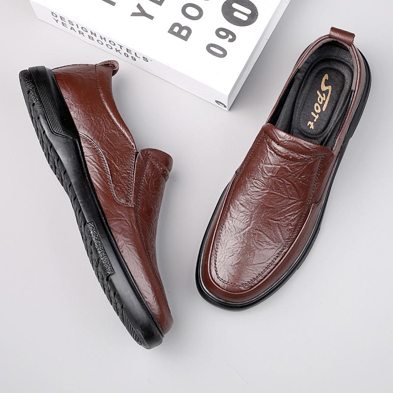 Мужская обувь Высококачественная модная мужская деловая обувь Итальянская обувь ручной работы из натуральной кожи Мокасины-слипоны Мужская повседневная обувь
