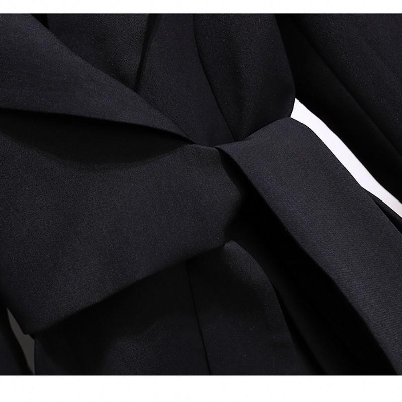 Весенне-осенний модный офисный женский тонкий мини-плиссированный блейзер, женский элегантный роскошный костюм на шнуровке, платья больших размеров