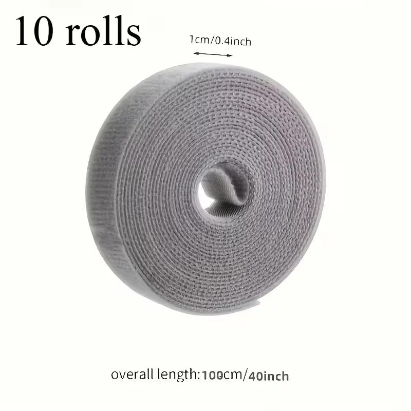 5/10pcs 1M Cable Ties Reusable Adhesive Hook Loop Fasteners Nylon Strap Organizer Packaging DIY Storage Organizing Tool