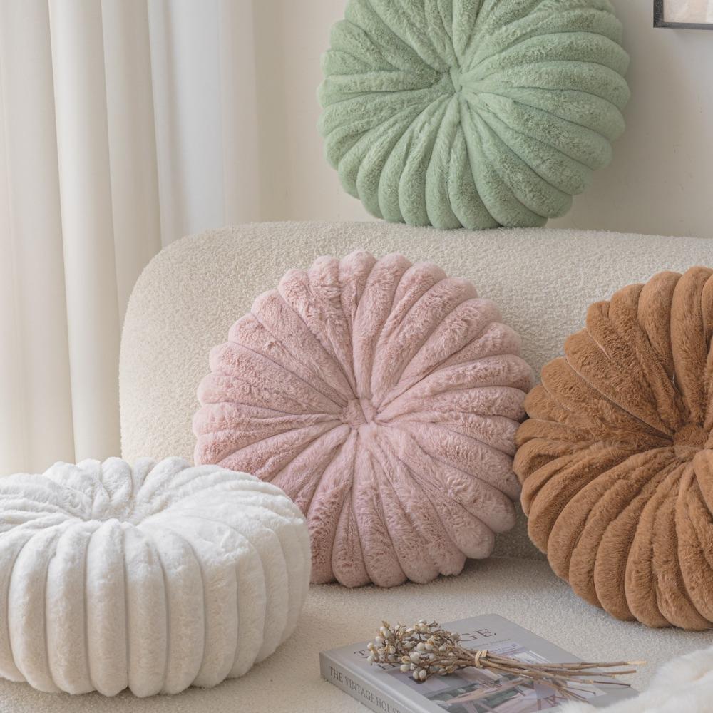 Nordic Style Pumpkin Cushion PP Cotton Filling Chair Waist Cushion Sofa Throw Pillow Dormitory