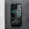 Чехол для телефона Fundas из кованого карбона для IPhone 17 Air 16 E Pro Max 15 14 13 Mini 12 Pro 11 Max Plus Черная стеклянная крышка