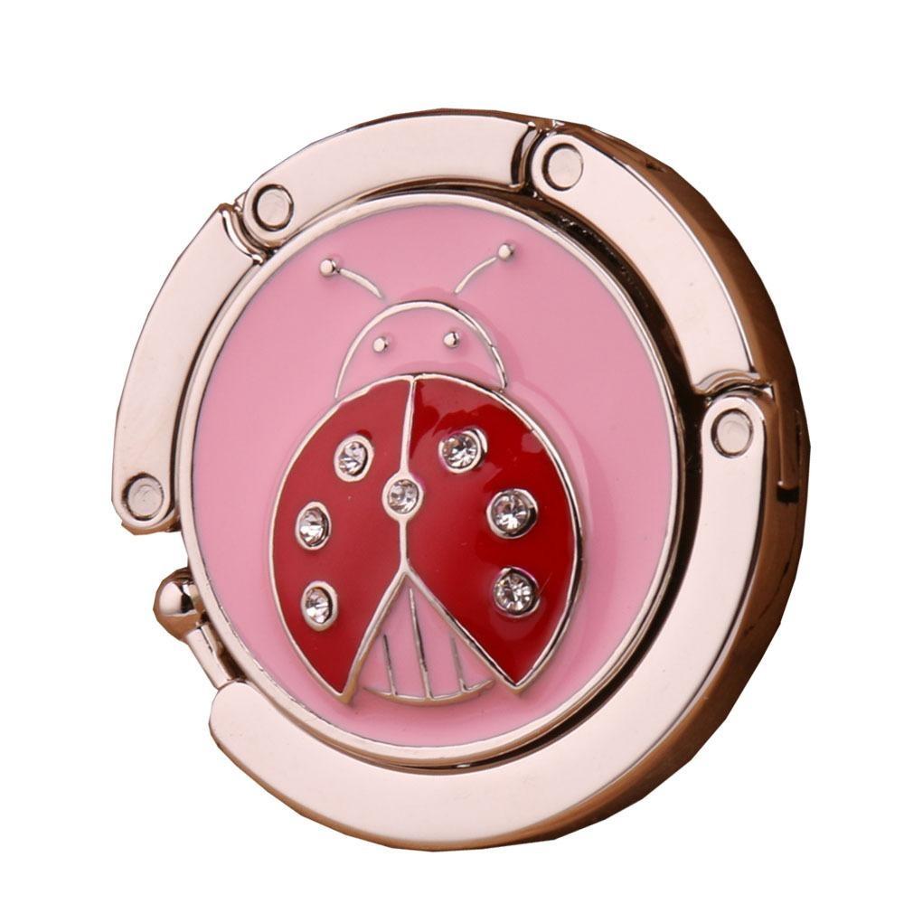 Fashion Butterfly Pattern Purse Hook Portable Travel Folding Desk Hooks Bag Holder Metal Handbag Hanger Table Clasp