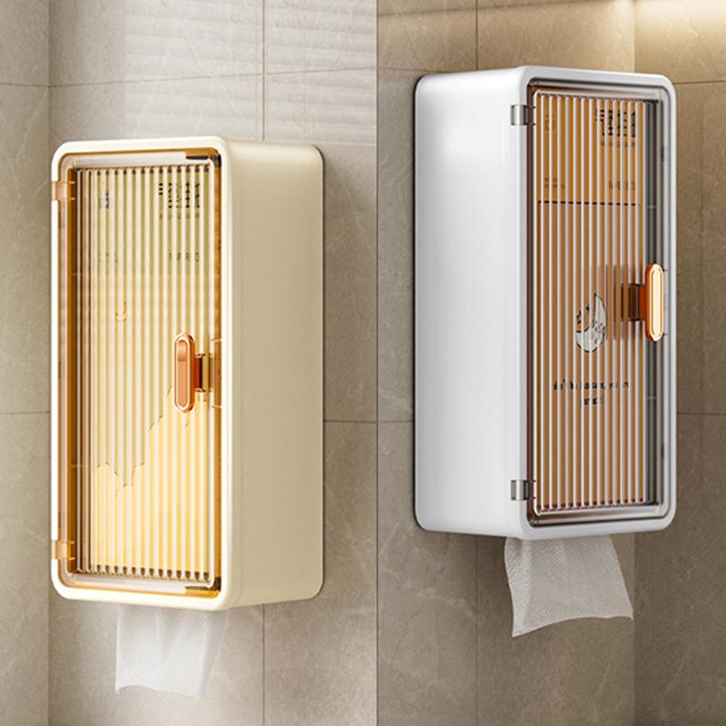 Настенная коробка для салфеток без отверстий, прозрачная стойка для ценных бумаг, высококачественная коробка для хранения, простая большая коробка для бумаги