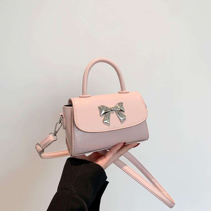 Модная сумка-мешок Bow, весенняя универсальная сумка-мессенджер в иностранном стиле, маленькая квадратная сумка