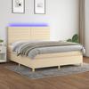 VidaXL Slat Bed Base with Mattress and LED, Upholstered Bed, Double Bed, Adult Bed for Interior Bedroom, 3135530