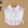 Women Fake Collar Half Shirt Ladies Shirt Fake False Collar For Women Black Woman Detachable Collar Lace Lapel Faux Col Tie