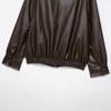 Winter Womens Street Fashion Lapel Tie Long Sleeve Faux Leather Jacket