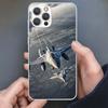 Чехол для телефона Военный Самолет Военный Корабль Истребитель Для iPhone 17 16 15 14 13 12 11 Pro Max Mini Plus Air 7 SE 8 Мягкий Силикон Печать Sh