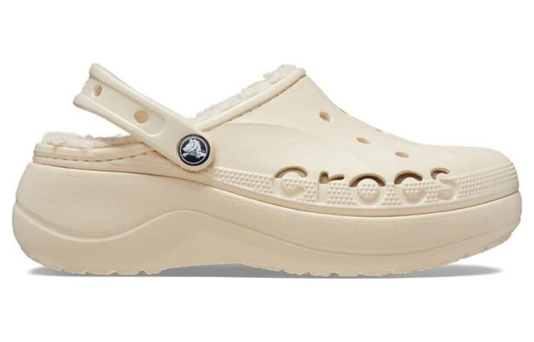 Crocs Женские сабо на платформе Baya с подкладкой 'Бежевый' 208708-11S