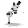 3.5X-90X Stereo Microscope 360°Swiveling Trinocular Stereo Microscope with Pillar Stand