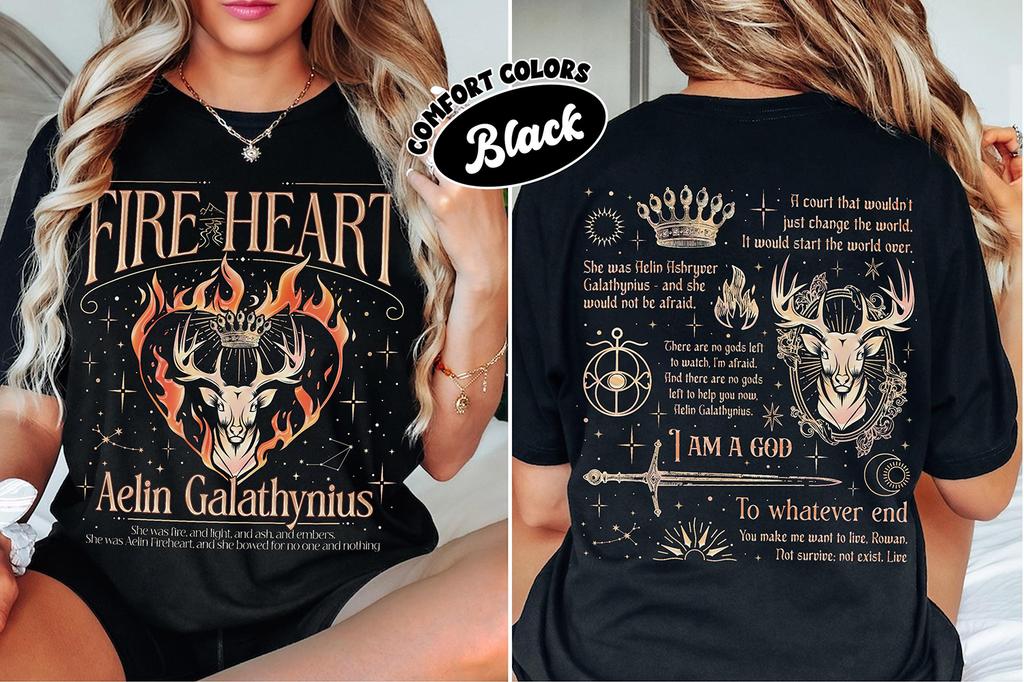 Fireheart TOG Fan Merch Comfort Shirt Aelin Galathynius Fireheart Unisex Tee Cotton Shirt Fantasy Apparel Y2K Top Streetwear
