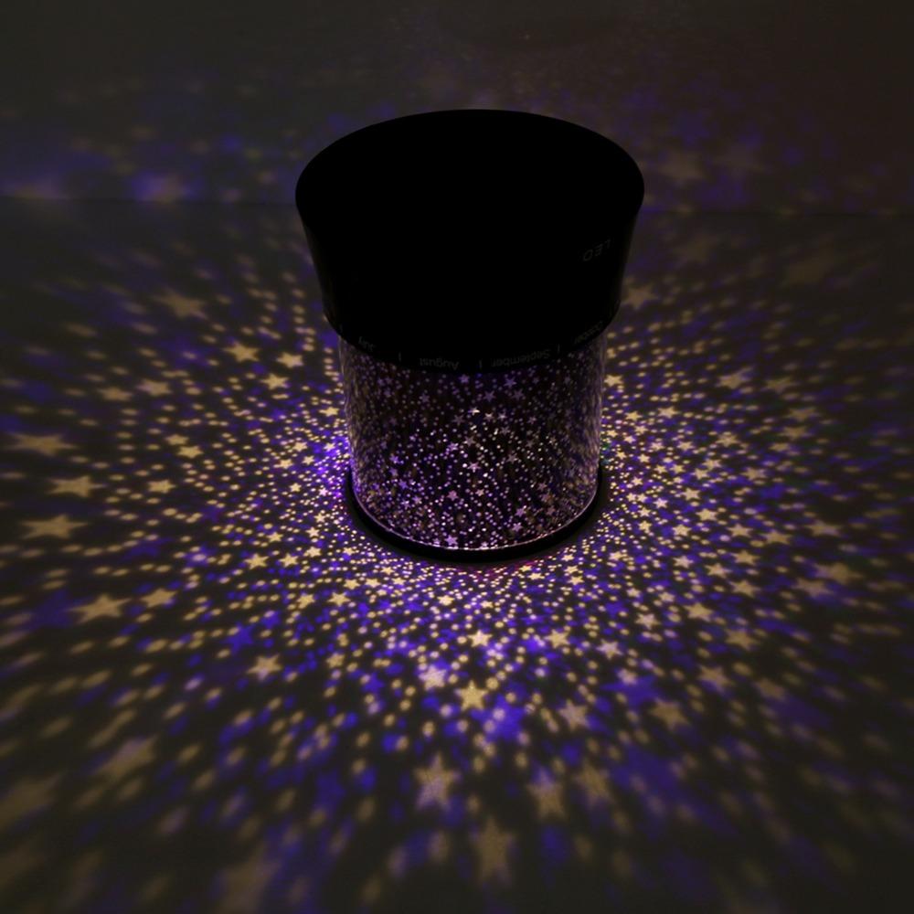 Battery Powered LED Projector Lamp Stars Pattern LED Projection Light Sleeping Room