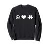 Peace Love Jigsaw Puzzle Sweatshirt
