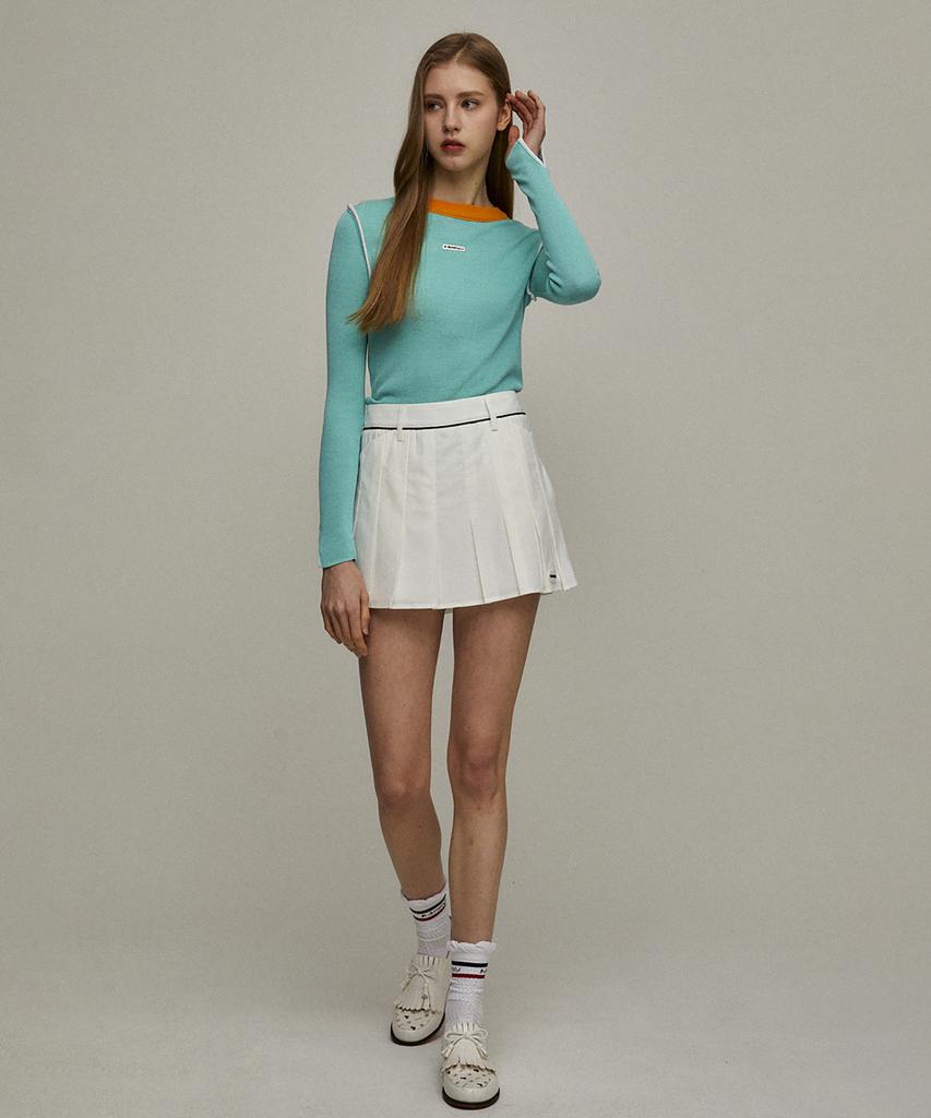 Candini Ivory Summer Pleated Skirt