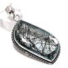 Black Rutile Gemstone Handmade 925 Sterling Silver Jewelry Pendant 2.36" J0h23