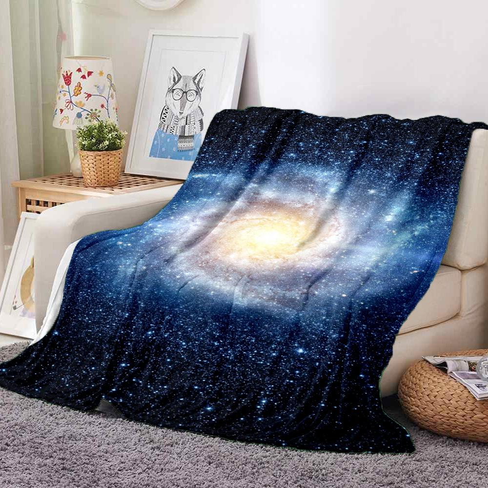 Galaxy Cluster Flannel Blanket Throw Blanket Soft Warm Sofa Bed Camping Car home Decor Unique Christmas Gift C9301471
