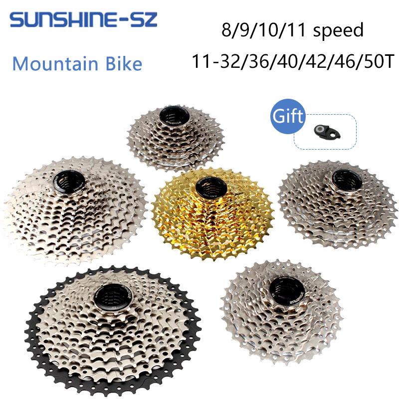 Кассета Sunshine Mtb 8 В, 9 В, 11 В, 12 В, 10 В, велосипедная трещотка 12, 11, 10, 9 скоростей, звездочка для горного велосипеда HG 32/36/40/42/46/50T