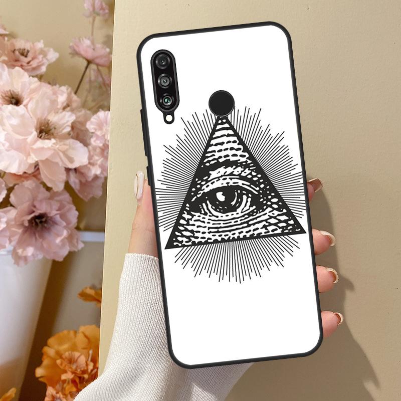 Чехол для телефона Illuminati Eye Occult Pyramid для Honor 50 Pro, Huawei Nova 5T P Smart Z 2019 P20 P30 P40 Lite P50 Pro