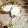 Single-Sided Cosmetic Mirror European Style Vintage Mirror Creative Handheld Mirrors  Travel Use