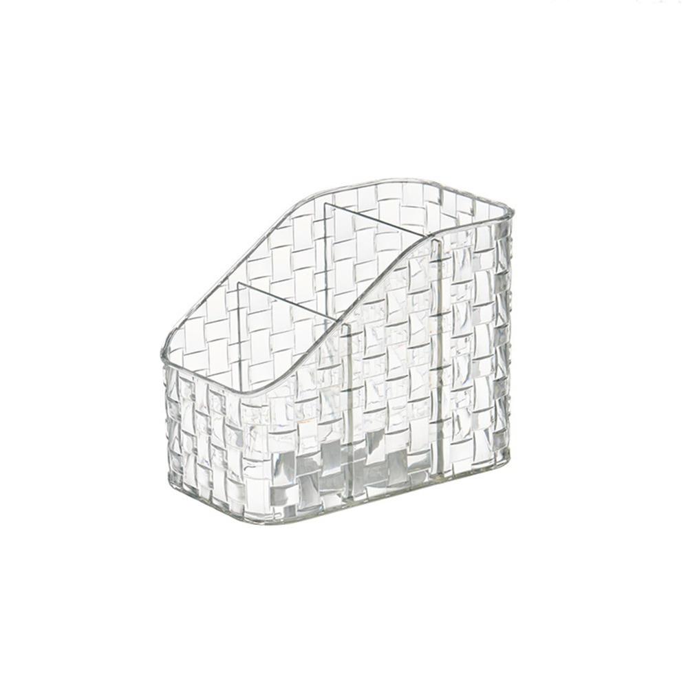 Bow Deco Makeup Brush Holder Acrylic Pencil Holder Eye Shadow Storage Box for Vanity Countertop