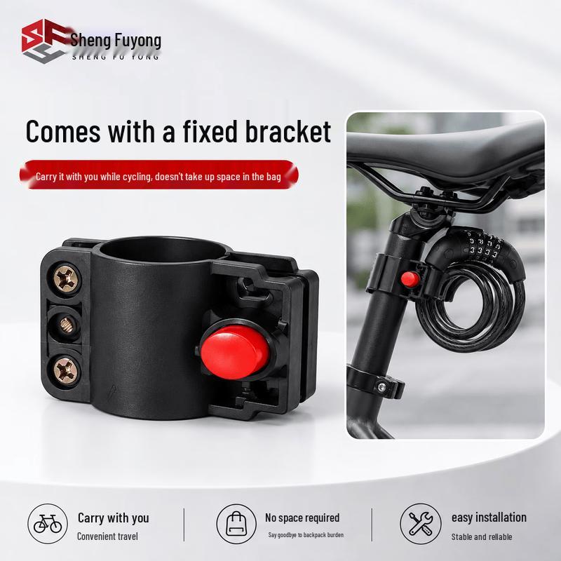Bicycle & Electric Bike 5-Digit Password Steel Cable Lock