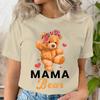 Teddy Mama Bear Graphic T Shirts Unisex Cartoon Bear Lover Graphic Tee Cute Teddy Mom Printed Unisex Tshirt Cartoon Classic Tops