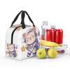 Blue Cute Kitten Astronaut In Space Insulated Lunch Bag for Women Children Leakproof Food Boxes Thermal Lunch Box Tote