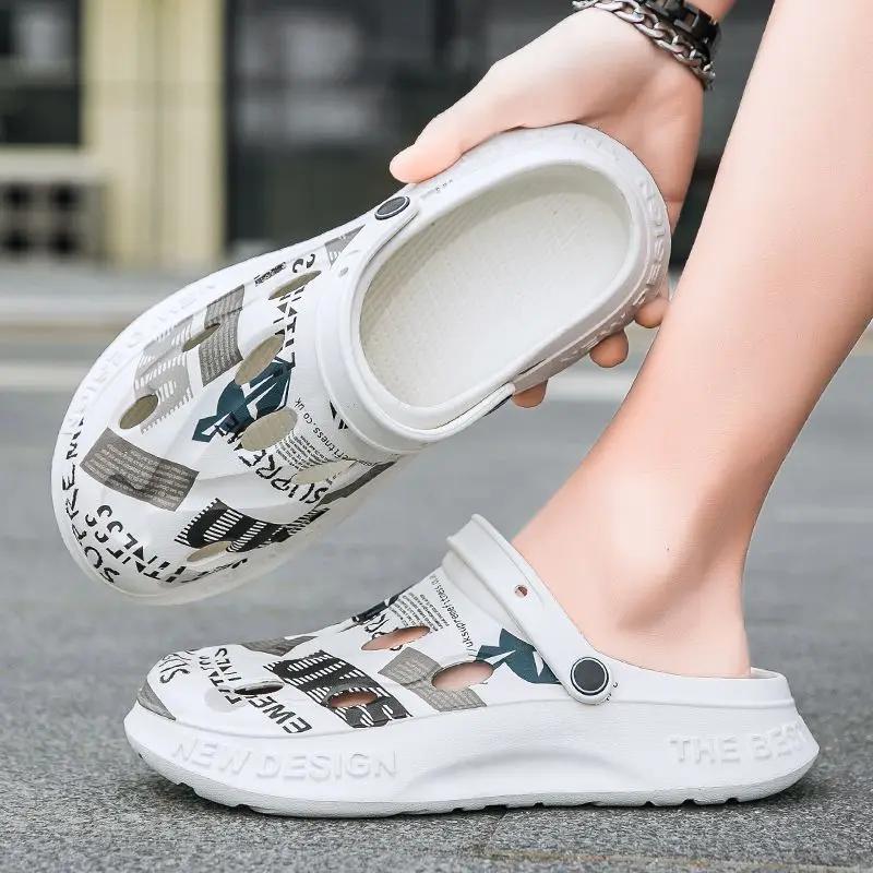 Fashion Slip-resistant Platform Slippers for Men Beach Sandals Man Casual Cheap Liquidation Rubber Designer Luxury 2024 Style Eva Shoes