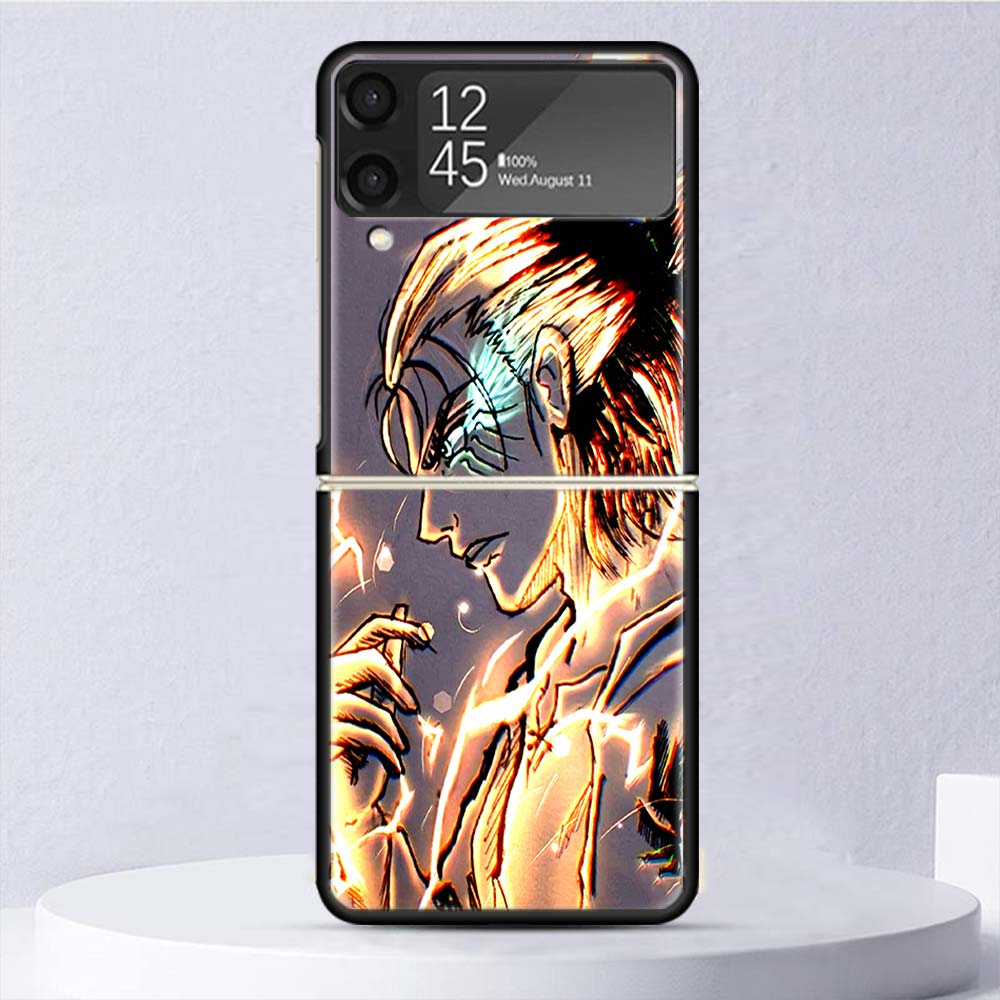 Противоударный жесткий чехол с изображением аниме «Токио Мстители» для Samsung Galaxy Z Flip 4 3 5G, чехол для телефона Z Flip3 Flip4, черный Fundas Matte Shell C